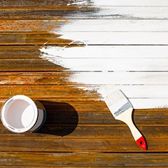 white paint wood