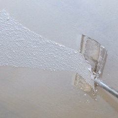 popcorn ceiling being removed