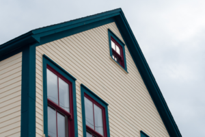 an older home’s painted exterior 