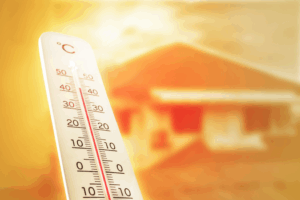 a thermometer during a Texas heat wave